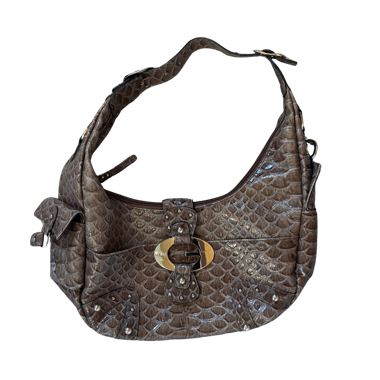 Borsa a tracolla Guess in pitone marrone