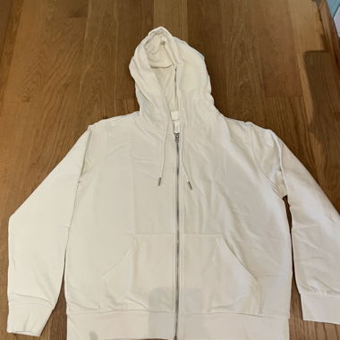 Weisse Zip-Hoodie