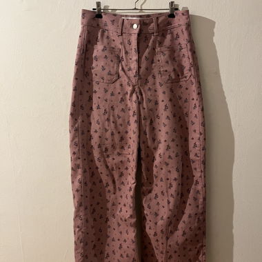 Wide Leg Jeans mit Blumen