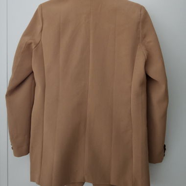 Blazer beige à patte de boutonnage double rangée