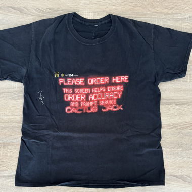 Schwarzes T-Shirt von McDonald's Travis Scott