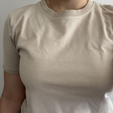 Cream colored T-shirt