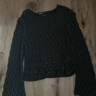 Maglione in maglia verde oliva