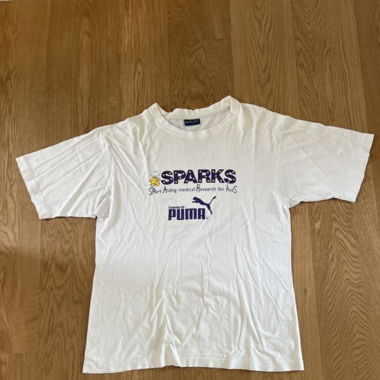 Vintage Puma x Sparks Charity T-Shirt XL weiss