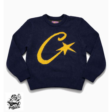 Maglione Corteiz C Star Mohair Navy, taglia S