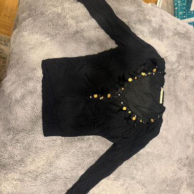 Maglione nero Cavalli con dettagli decorativi