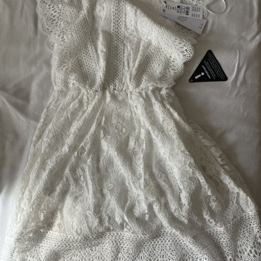 Weisses Spitzenkleid Gr. 34