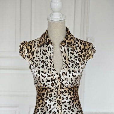 Vintage Leoparden Shirt y2k