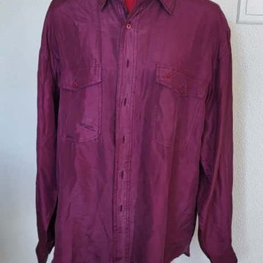 Plum silk shirt