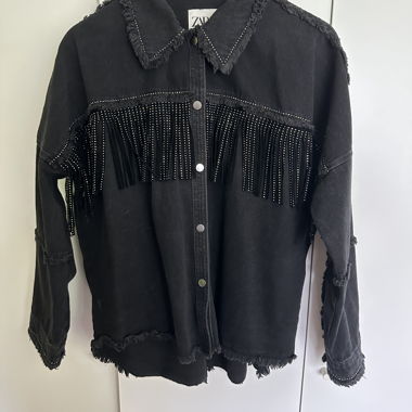 Jeanshemd mit Glitzer Details
