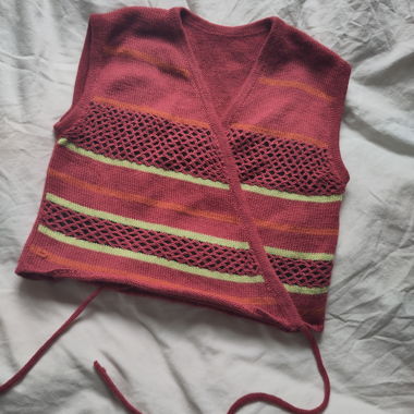 Pink knit tank top
