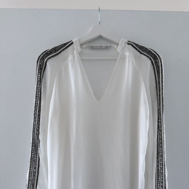 Glamouröse Bluse von ZARA, transparent, Grösse M