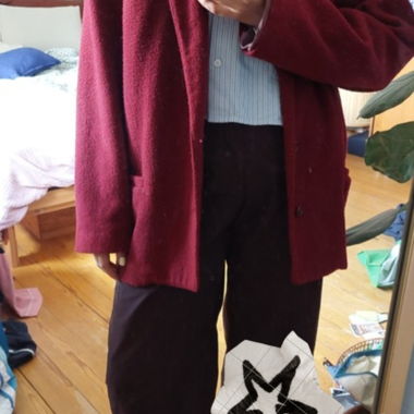 Blazer di lana bordeaux