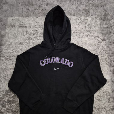 Vintage Nike Hoodie Colorado, Schwarz/Lila