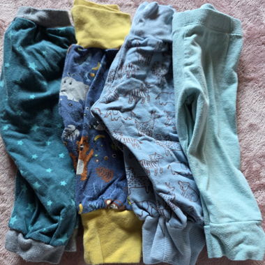 4 Babyhosen Set, gemustert Gr 62