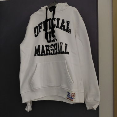 Felpa con cappuccio Official U.S. Marshall bianca