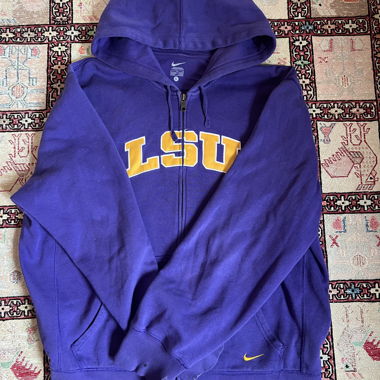 Felpa con zip Nike LSU viola