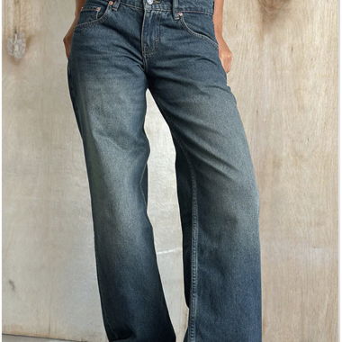 Motel Rocks Low-Rise Parallel Jeans 