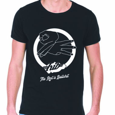 T-shirt 93 par Trib noir sérigraphié Taille S