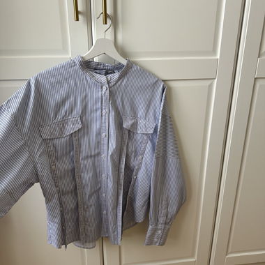 & other stories stripes blue shirt size 42
