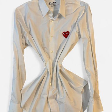 Weisses Comme des Garçons PLAY Shirt