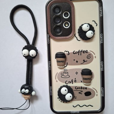 Coffee-design Phone Case with Pendant