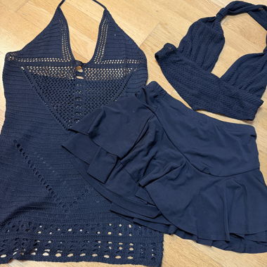 Ensemble été jupe robe de plage / top de plage
