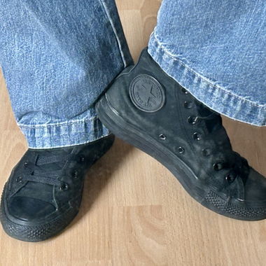 Baskets montantes noires Converse