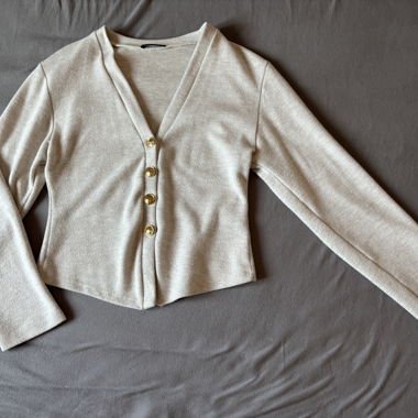 Completo pantaloni e top beige Zara