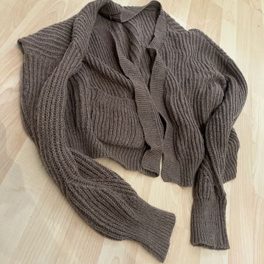 Brown Knit Cardigan