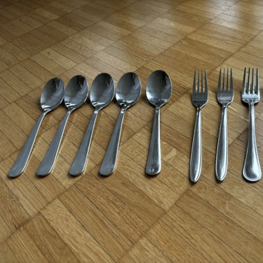 10 tlg Besteckset Edelstahl 