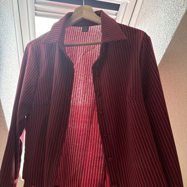 Damen Bluse Rot gestreift
