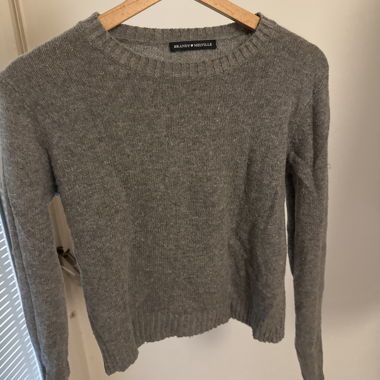 Pull en maille gris