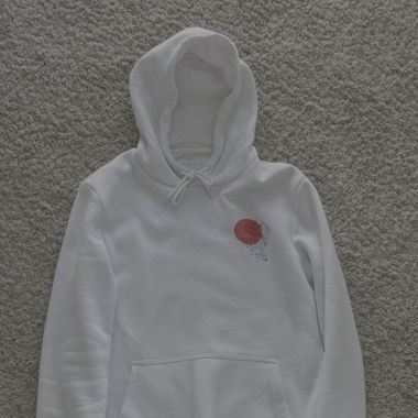 white hoodie