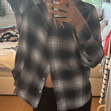 Chemise boutonnée à carreaux H&M