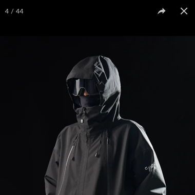 Shell baggy ski jacket unisex