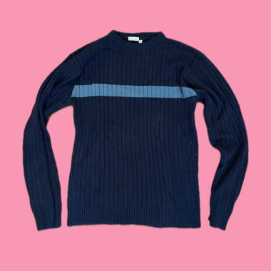 Maglione vintage in lana a coste