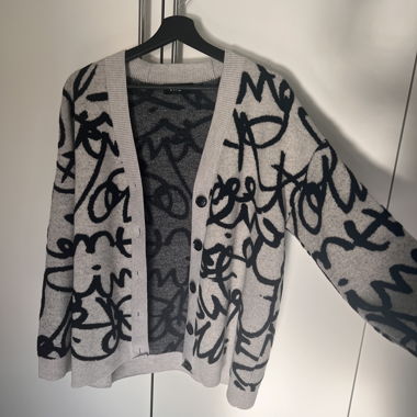 Desigual Cardigan with Graffiti Pattern