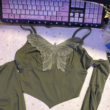 Butterfly Top with flowy sleeves
