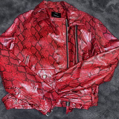 Imitation Leather Jacket Women
