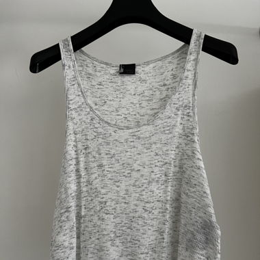 Grau meliertes over-sized Top 