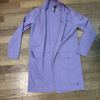 Cardigan in maglia lilla