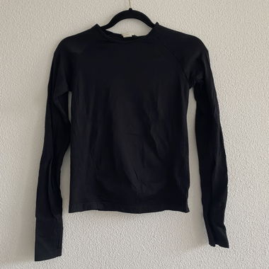 H&M Sport Langarm Oberteil schwarz Gr. S