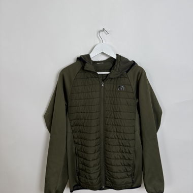 Giacca ibrida con cappuccio verde oliva
