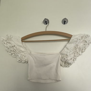 Crop top off shoulders zara