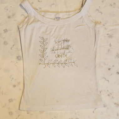 Kurzes Tanktoph mit Glitzerprint XS/S