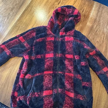 Hoodie en polaire à carreaux XL