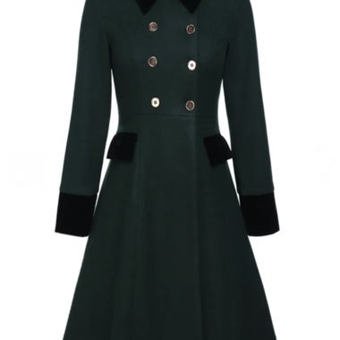 Dark green vintage-style coat