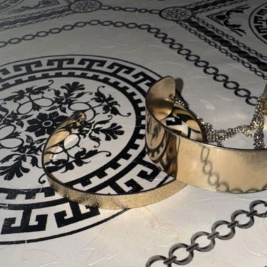 2 bracelets couleur or