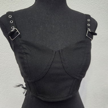 Top corto nero
